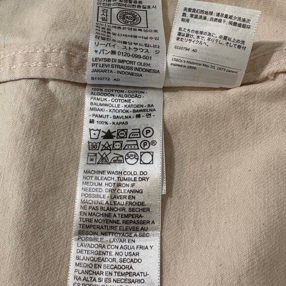 Levi's Light Pink Hendrix Sleeveless Denim Overall Midi Dress Size M - Picture 6 of 8